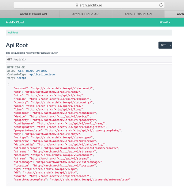 ArchFX Cloud Tutorial: Getting Machine Data Via API – Archsys.io